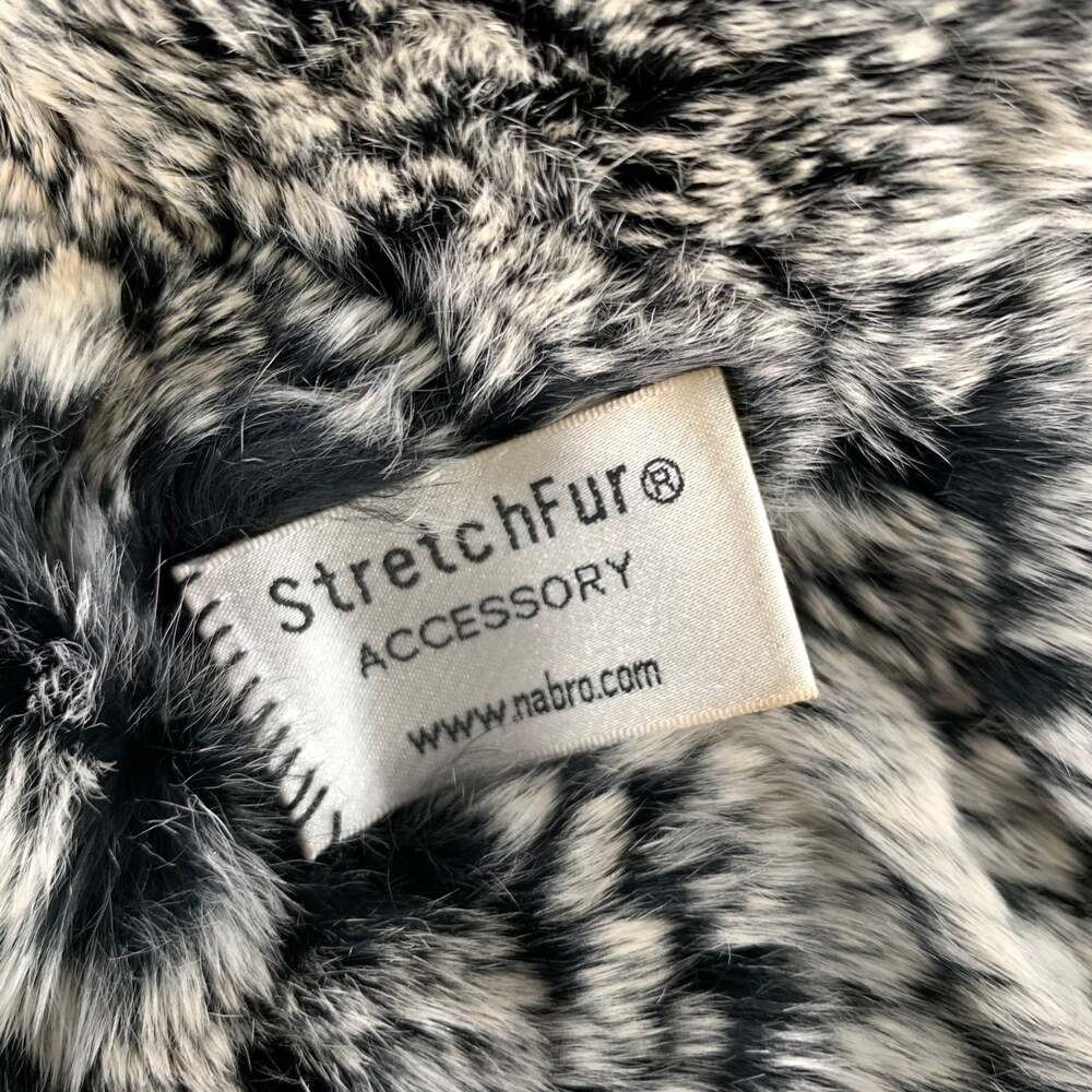 SURELL Black Light Grey Knit Rabbit Shawls - Picture 3 of 6